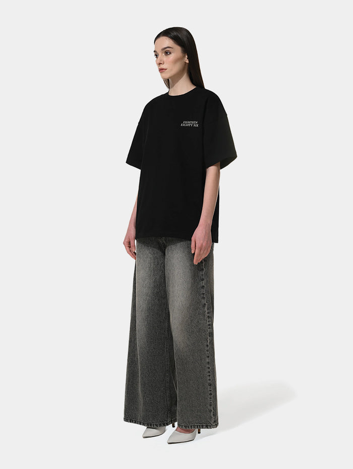 1886 Classic oversized T-shirt- BLACK