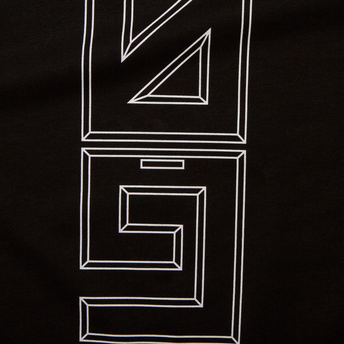 909 White Vertical Front Print - Tshirt - Black