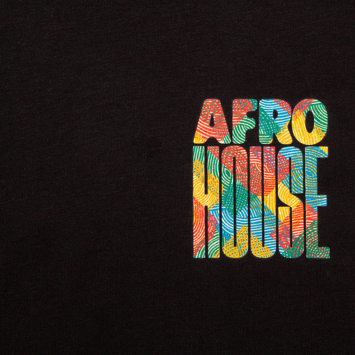 Afro House Colours Back Print - Tshirt - Black