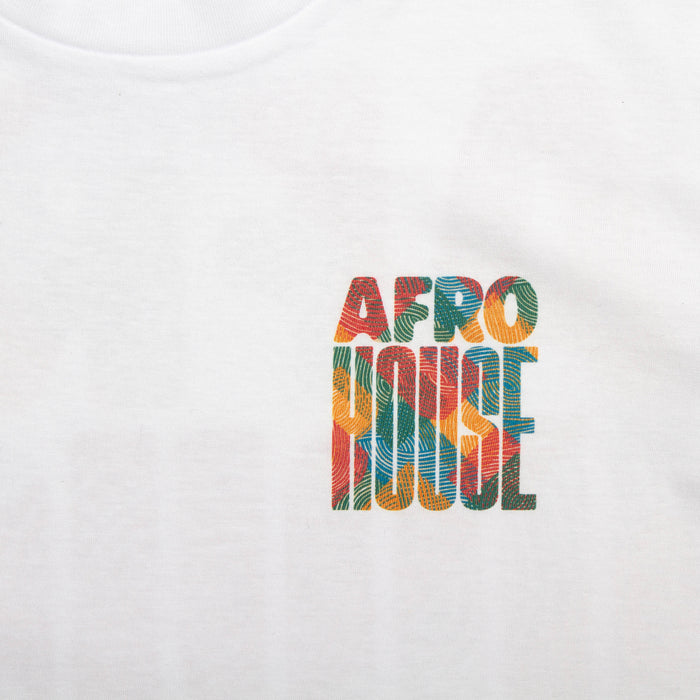 Afro House Colours Back Print - Tshirt - White