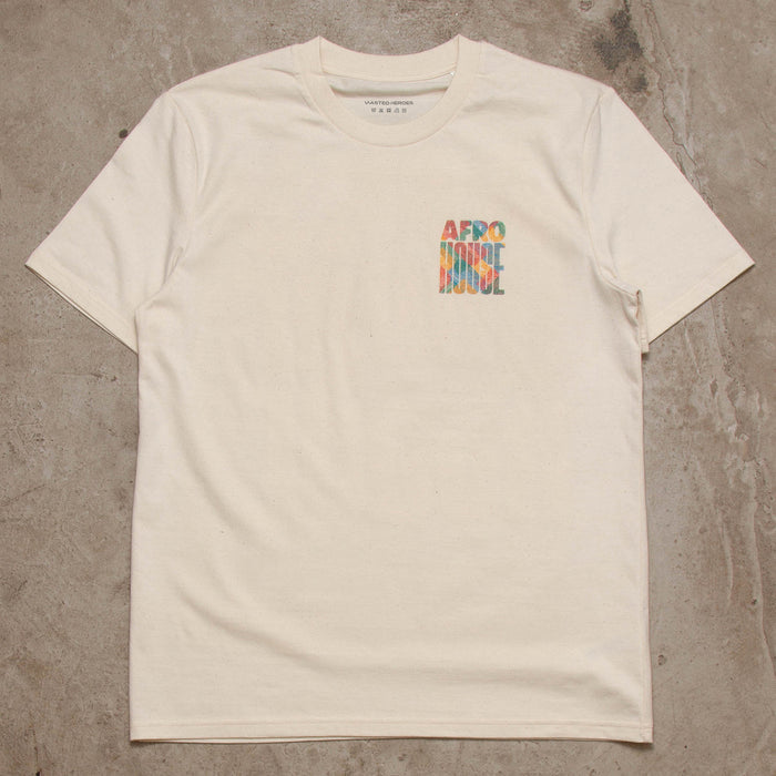 Afro House Colours Front Print - Tshirt - Natural