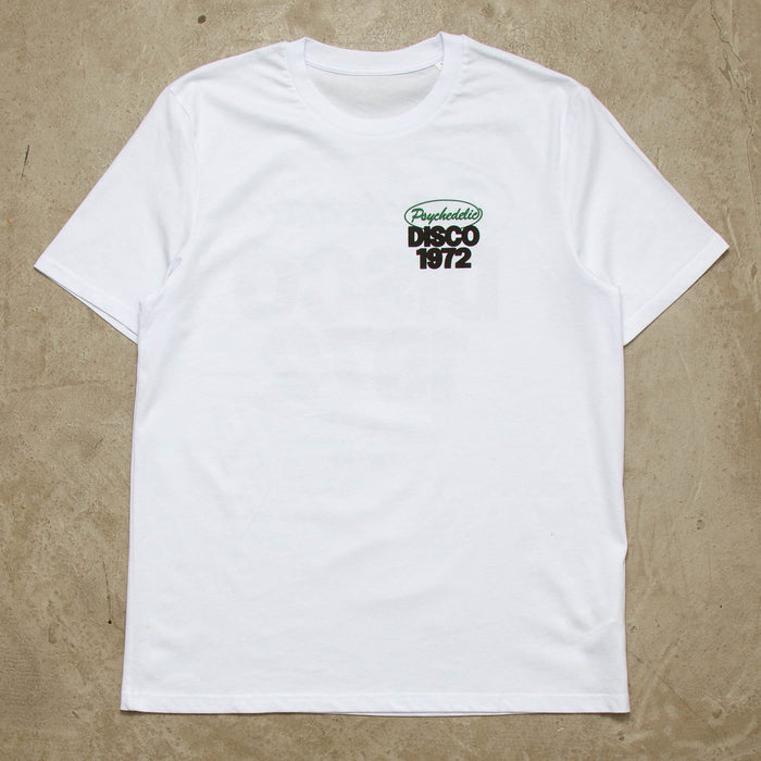 Circle Psychedelic Disco 1972 Back Print - Tshirt -White
