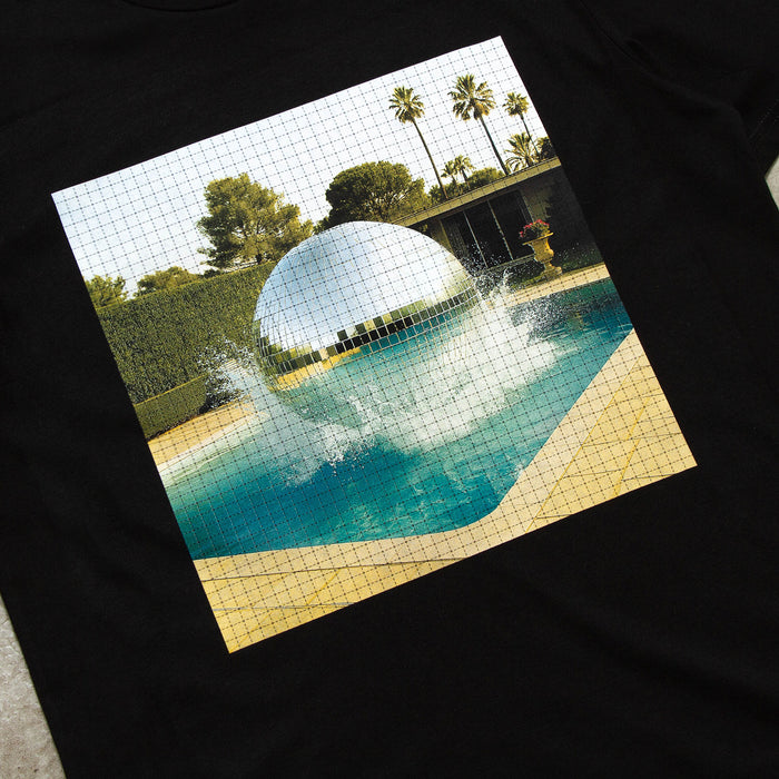 Disco Poolside Trip Back Print - Hood - Black