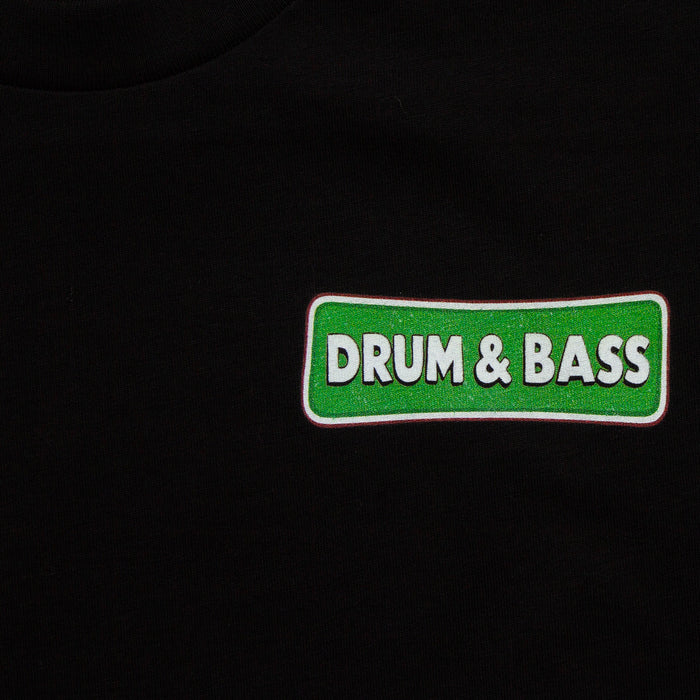 Drumstick & Bass Back Print - Tshirt - Black