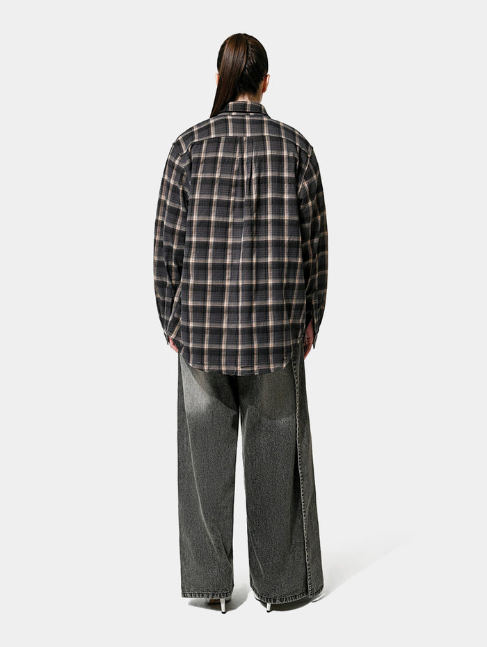 FLANNEL CHECK SHIRT - BLUE