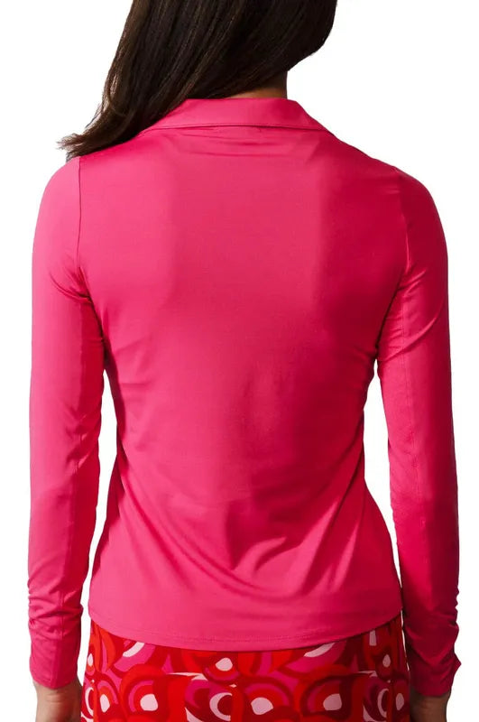 Golftini L/S Lisa Polo - Hot Pink