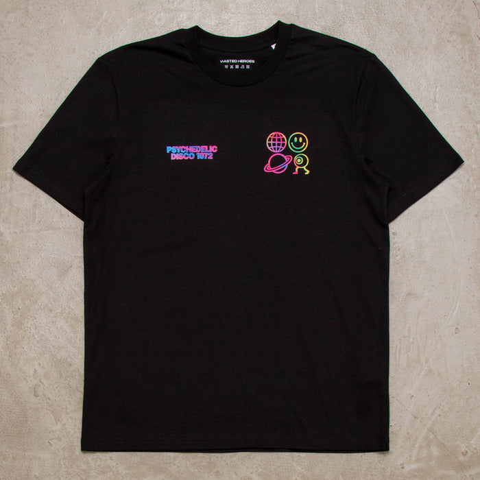 Mercury Elements Psychedelic Disco 1972 Back Print - Tshirt - Black