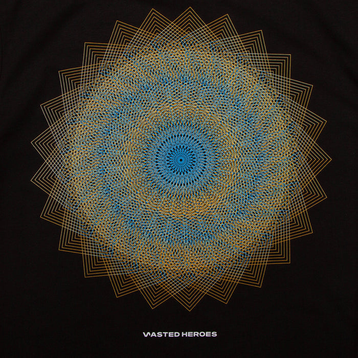 002 Geometric Front Print - Tshirt - Black