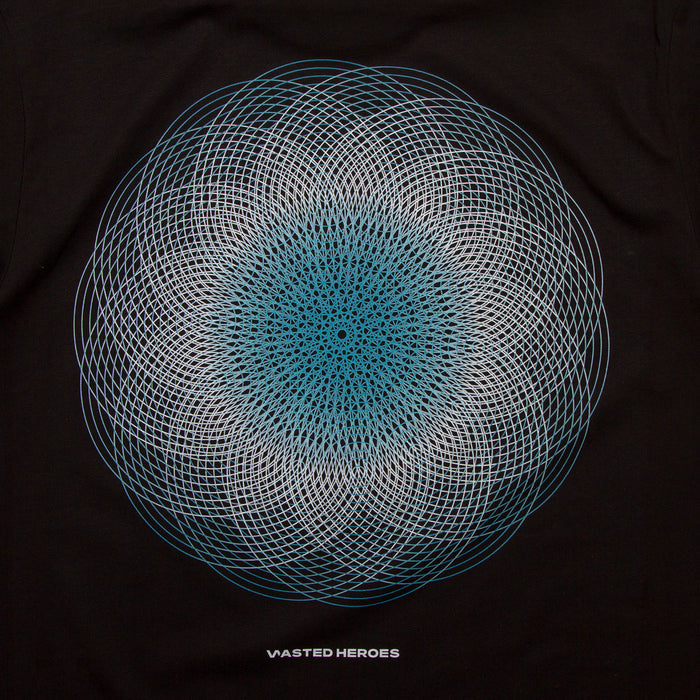 003 Geometric Back Print - Tshirt - Black