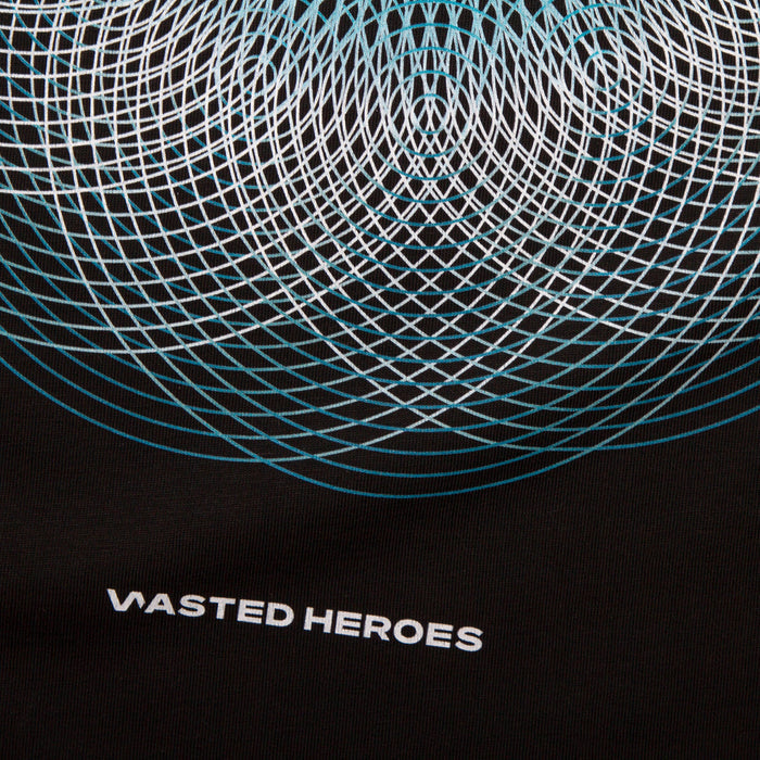 003 Geometric Front Print - Tshirt - Black