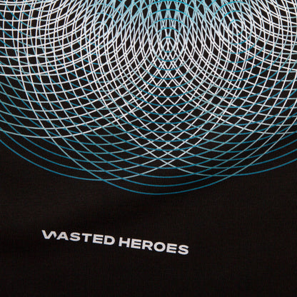 003 Geometric Front Print - Tshirt - Black