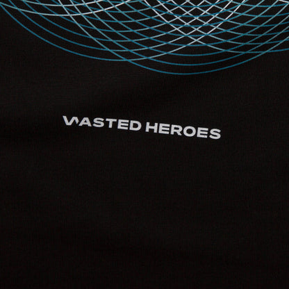003 Geometric Front Print - Tshirt - Black