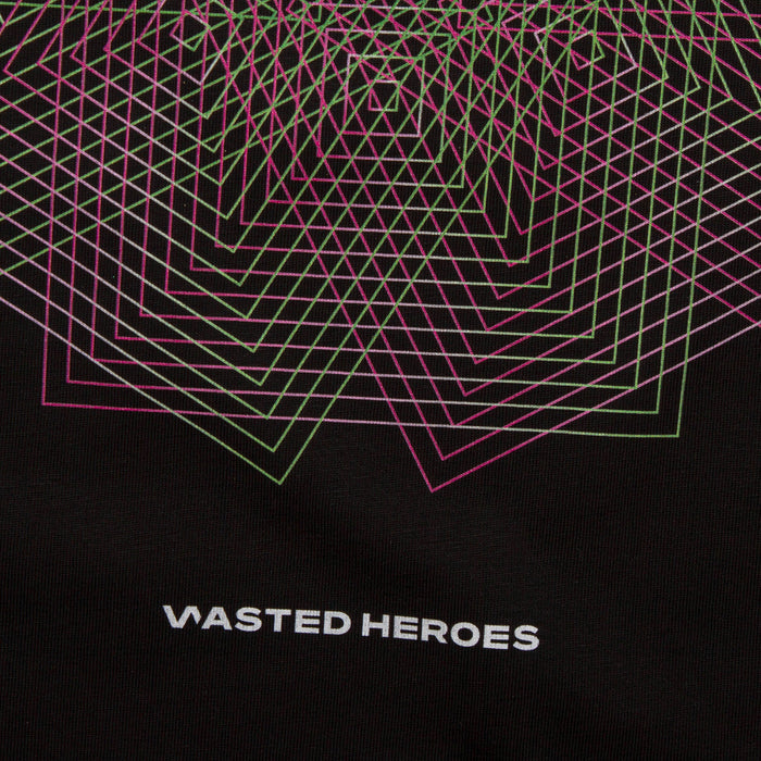 005 Geometric Back Print - Tshirt - Black