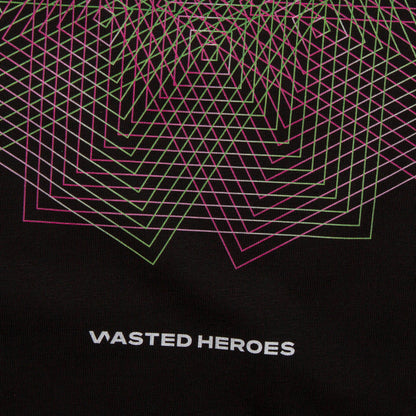 005 Geometric Back Print - Tshirt - Black