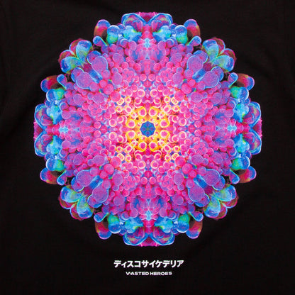 054 Orb Disco Psychedelia Front Print - Tshirt - Black