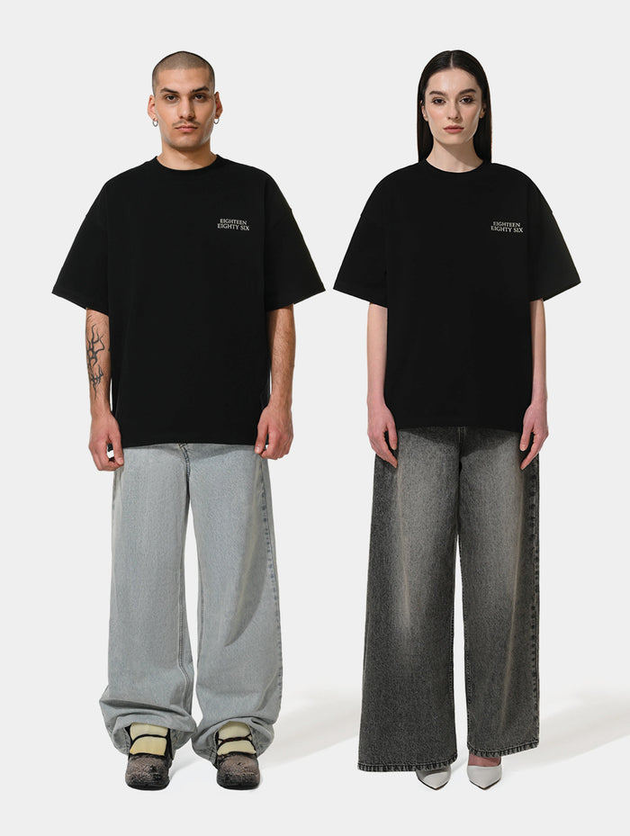 1886 Classic oversized T-shirt- BLACK