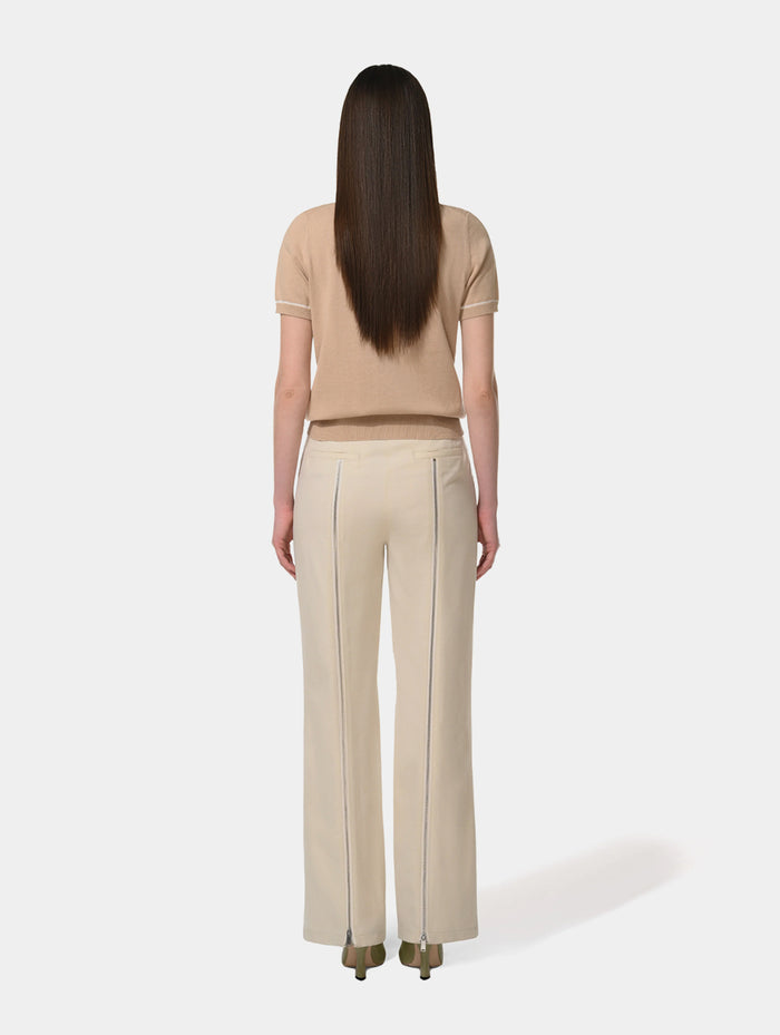 1886 KNITTED BEIGE POLO