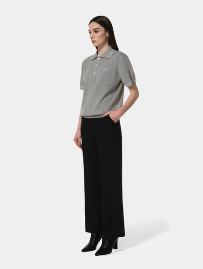 1886 KNITTED DARK GREY POLO