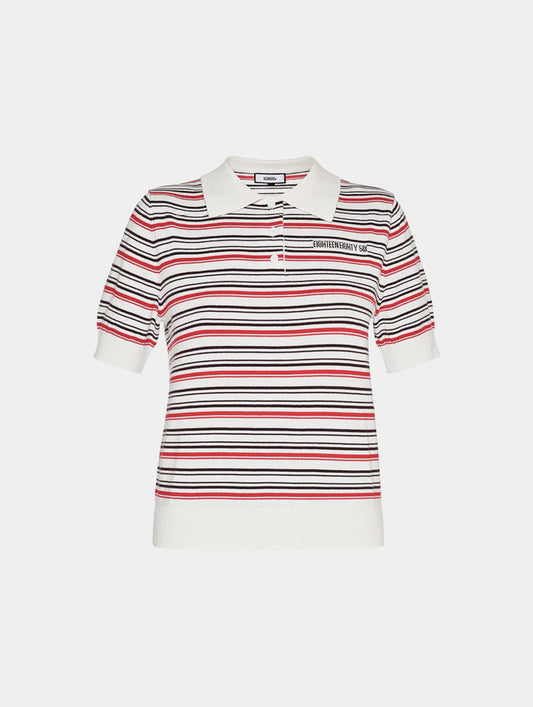 1886 KNITTED STRIPPED POLO