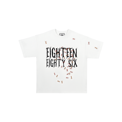 1886 SCATTERED ANTS T-SHIRT - WHITE