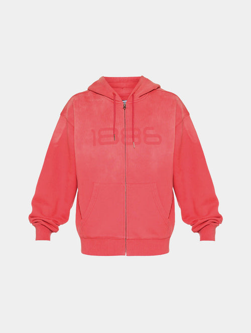 1886 SHADOW ZIP HOODIE- RED