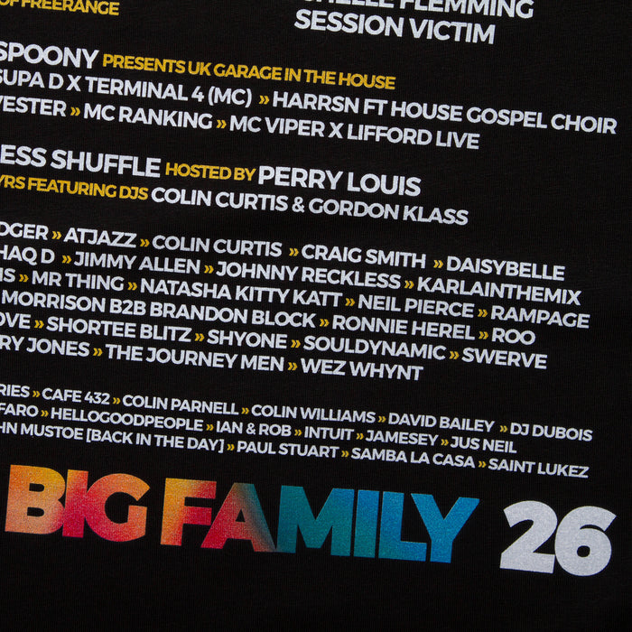 2026 Family Back Print - Tshirt - Black