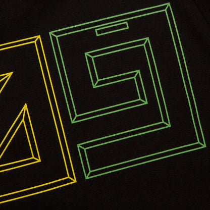 909 Colour Horizontal Back Print - Tshirt - Black