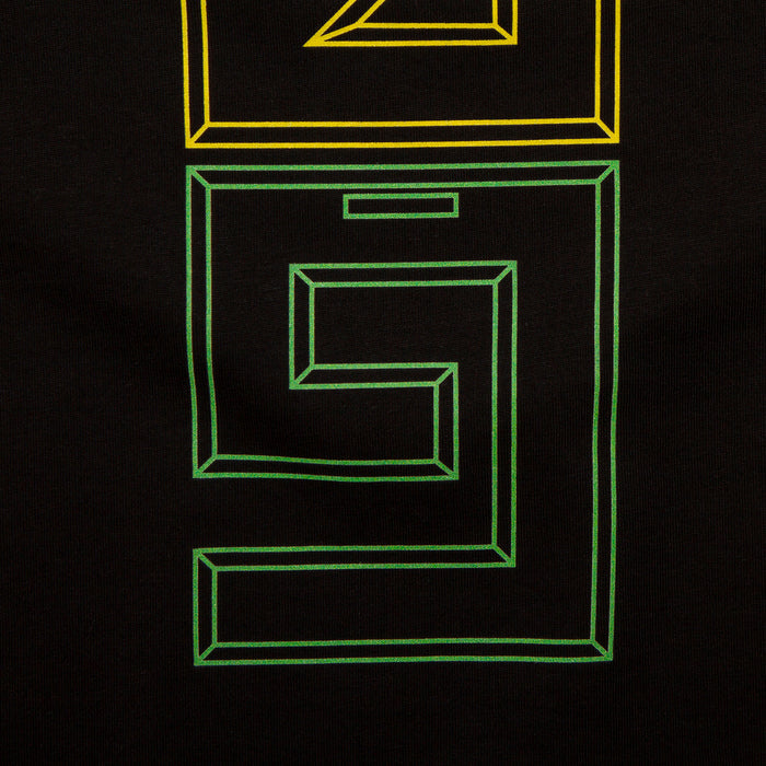 909 Colour Vertical Back Print - Tshirt - Black