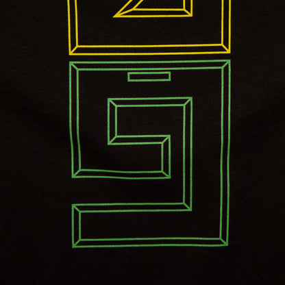 909 Colour Vertical Back Print - Tshirt - Black