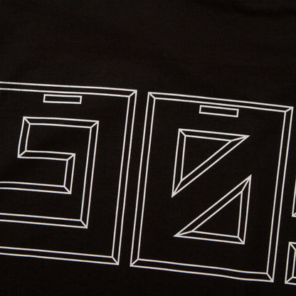 909 White Horizontal Back Print - Tshirt - Black