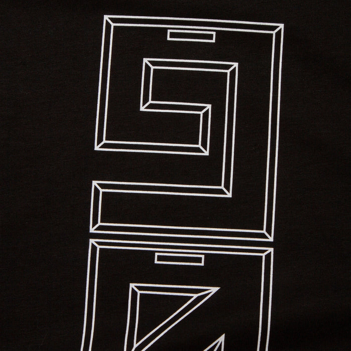 909 White Vertical Back Print - Tshirt - Black