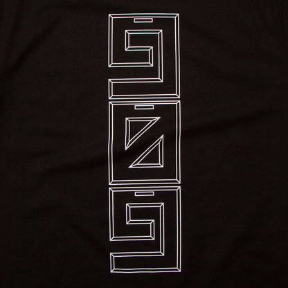 909 White Vertical Front Print - Tshirt - Black