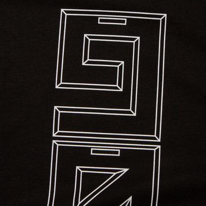 909 White Vertical Front Print - Tshirt - Black