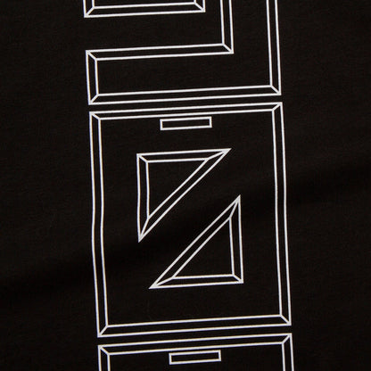 909 White Vertical Front Print - Tshirt - Black