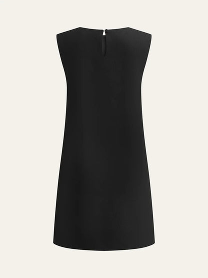 Metal Decor Sleeveless Mini Dress