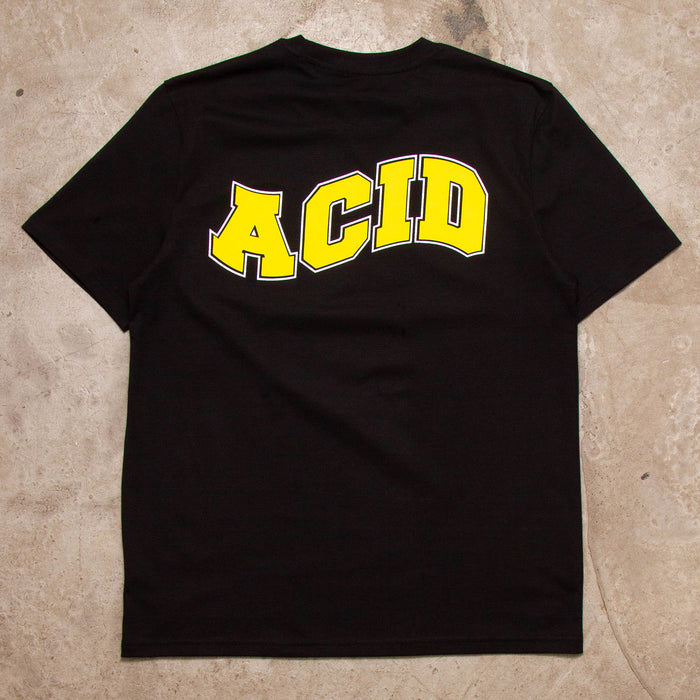 Acid Varsity Back Print - Tshirt - Black