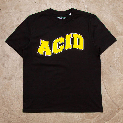 Acid Varsity Front Print - Tshirt - Black