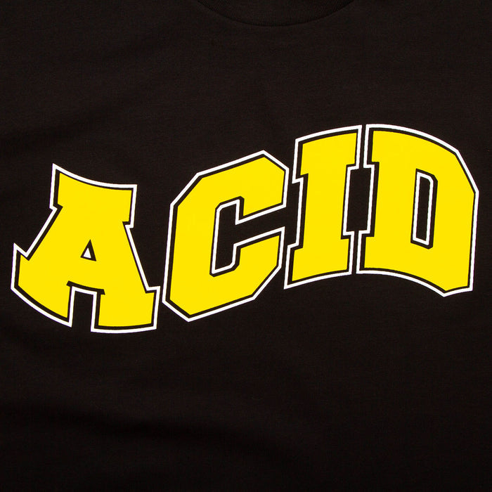 Acid Varsity Front Print - Tshirt - Black