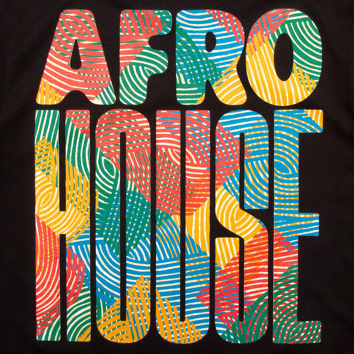 Afro House Colours Back Print - Tshirt - Black