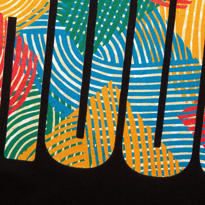 Afro House Colours Back Print - Tshirt - Black