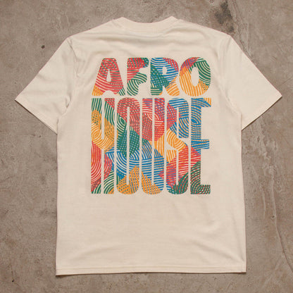 Afro House Colours Back Print - Tshirt - Natural