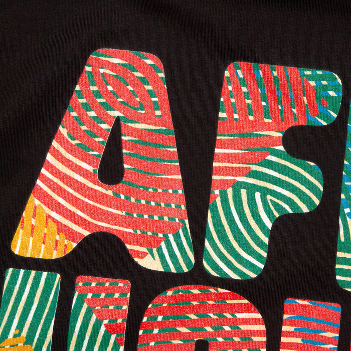 Afro House Colours Front Print - Tshirt - Black