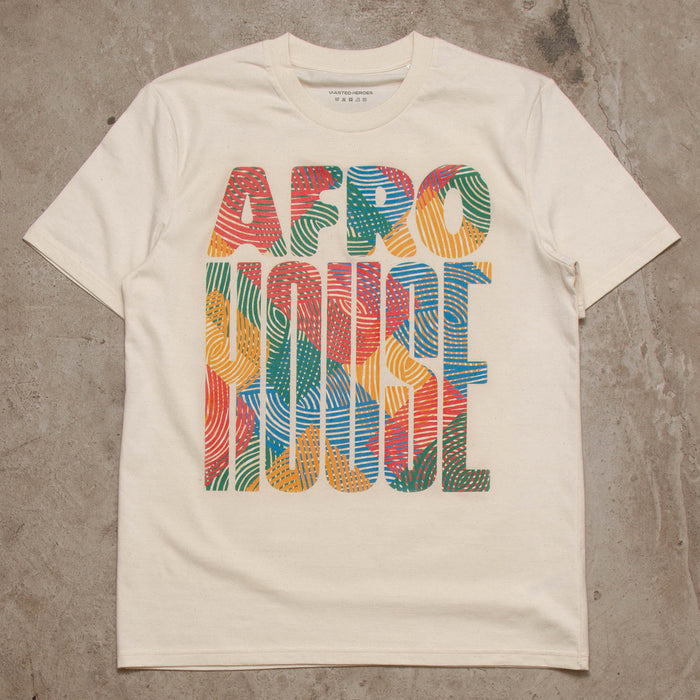 Afro House Colours Front Print - Tshirt - Natural