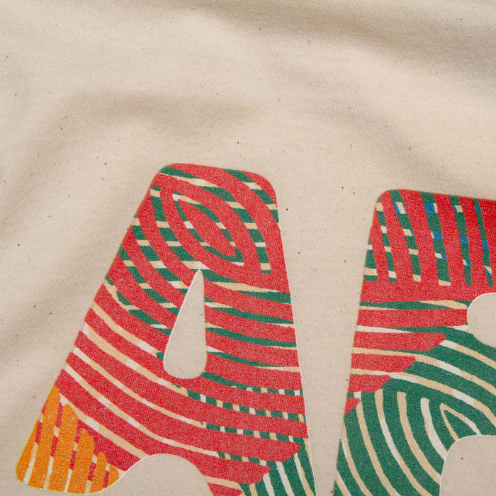 Afro House Colours Front Print - Tshirt - Natural