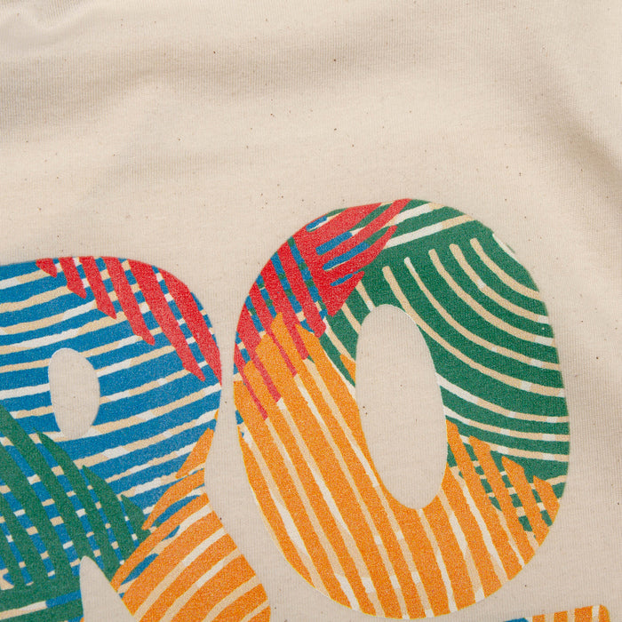 Afro House Colours Front Print - Tshirt - Natural