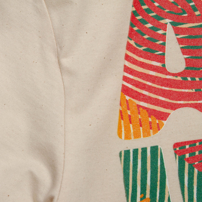 Afro House Colours Front Print - Tshirt - Natural