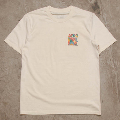 Afro House Colours Front Print - Tshirt - Natural