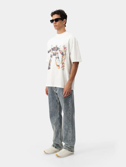 ANIME ROBOT MOCKNECK WHITE T-SHIRT