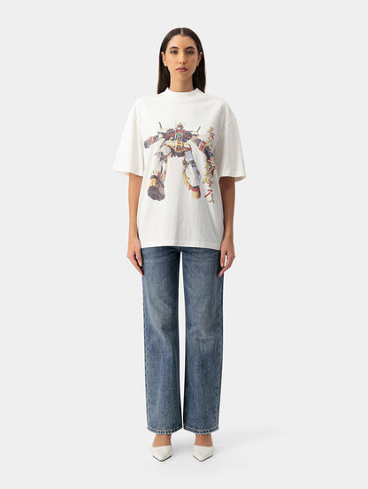 ANIME ROBOT MOCKNECK WHITE T-SHIRT