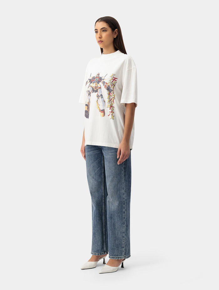 ANIME ROBOT MOCKNECK WHITE T-SHIRT